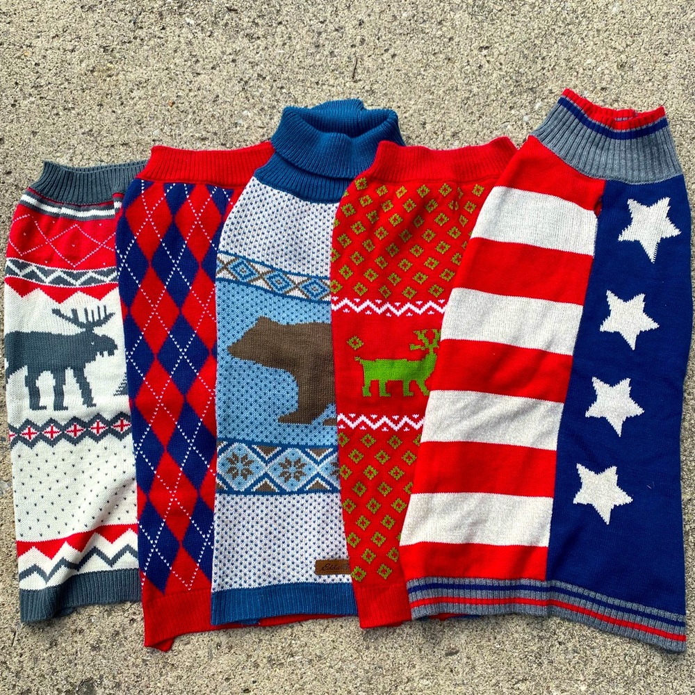 5 XL Dog Sweaters